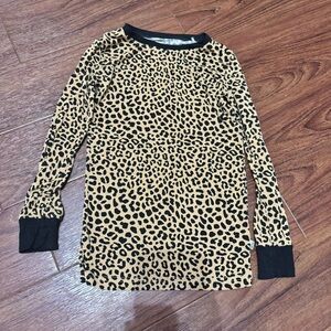 Little Sleepies Cheetah Print Pajama Top Size 7/8